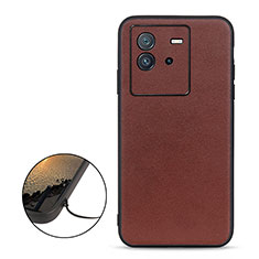 Funda Lujo Cuero Carcasa B01H para Vivo iQOO Neo6 5G Marron