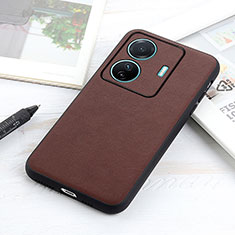 Funda Lujo Cuero Carcasa B01H para Vivo iQOO Z6 Pro 5G Marron