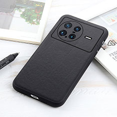 Funda Lujo Cuero Carcasa B01H para Vivo X Note Negro