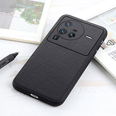 Funda Lujo Cuero Carcasa B01H para Vivo X80 Pro 5G Negro