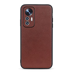 Funda Lujo Cuero Carcasa B01H para Xiaomi Mi 12 5G Marron