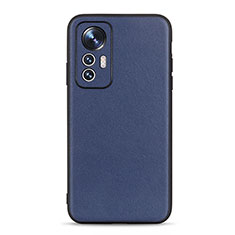 Funda Lujo Cuero Carcasa B01H para Xiaomi Mi 12 Pro 5G Azul