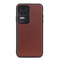 Funda Lujo Cuero Carcasa B01H para Xiaomi Redmi K50 5G Marron