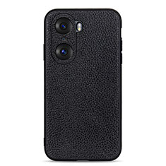 Funda Lujo Cuero Carcasa B02H para Huawei Honor 60 5G Negro