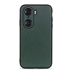 Funda Lujo Cuero Carcasa B02H para Huawei Honor 60 Pro 5G Verde