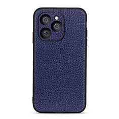 Funda Lujo Cuero Carcasa B02H para Huawei Honor 60 SE 5G Azul