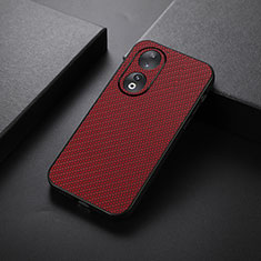 Funda Lujo Cuero Carcasa B02H para Huawei Honor 90 5G Rojo