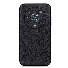 Funda Lujo Cuero Carcasa B02H para Huawei Honor Magic4 Pro 5G Negro