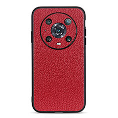 Funda Lujo Cuero Carcasa B02H para Huawei Honor Magic4 Pro 5G Rojo