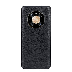 Funda Lujo Cuero Carcasa B02H para Huawei Mate 40 Negro