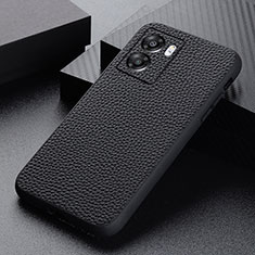 Funda Lujo Cuero Carcasa B02H para Oppo K10 5G India Negro