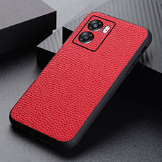 Funda Lujo Cuero Carcasa B02H para Oppo K10 5G India Rojo