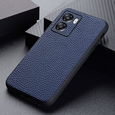 Funda Lujo Cuero Carcasa B02H para Realme Narzo 50 5G Azul