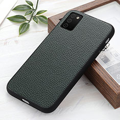 Funda Lujo Cuero Carcasa B02H para Samsung Galaxy A03s Verde