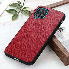 Funda Lujo Cuero Carcasa B02H para Samsung Galaxy A12 5G Rojo