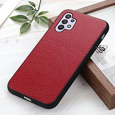 Funda Lujo Cuero Carcasa B02H para Samsung Galaxy A32 5G Rojo