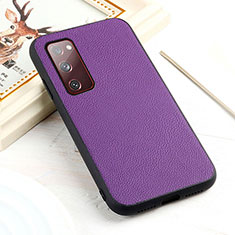 Funda Lujo Cuero Carcasa B02H para Samsung Galaxy S20 FE (2022) 5G Morado