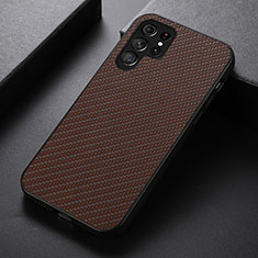 Funda Lujo Cuero Carcasa B02H para Samsung Galaxy S23 Ultra 5G Marron