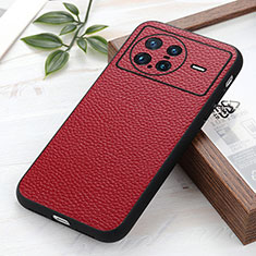 Funda Lujo Cuero Carcasa B02H para Vivo X Note Rojo