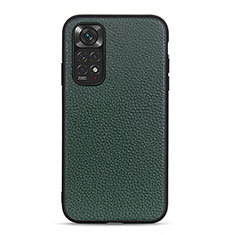 Funda Lujo Cuero Carcasa B02H para Xiaomi Redmi Note 11 4G (2022) Verde