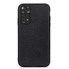 Funda Lujo Cuero Carcasa B02H para Xiaomi Redmi Note 11S 4G Negro