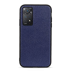 Funda Lujo Cuero Carcasa B02H para Xiaomi Redmi Note 12 Pro 4G Azul