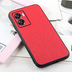 Funda Lujo Cuero Carcasa B03H para Oppo A56S 5G Rojo