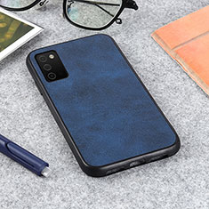 Funda Lujo Cuero Carcasa B03H para Samsung Galaxy A02s Azul