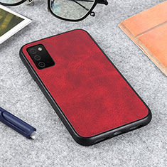 Funda Lujo Cuero Carcasa B03H para Samsung Galaxy F02S SM-E025F Rojo