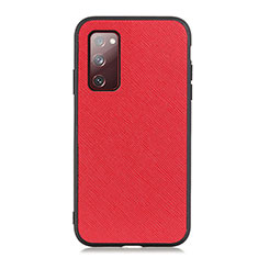 Funda Lujo Cuero Carcasa B03H para Samsung Galaxy S20 FE 5G Rojo