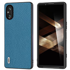 Funda Lujo Cuero Carcasa B03H para Sony Xperia 5 V Azul