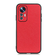 Funda Lujo Cuero Carcasa B03H para Xiaomi Mi 12S 5G Rojo