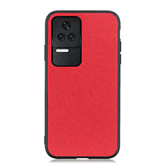 Funda Lujo Cuero Carcasa B03H para Xiaomi Redmi K40S 5G Rojo