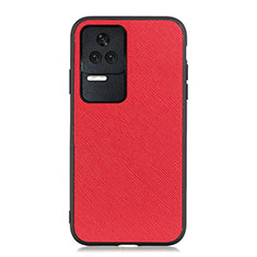 Funda Lujo Cuero Carcasa B03H para Xiaomi Redmi K50 5G Rojo