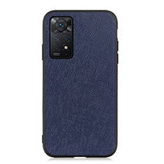 Funda Lujo Cuero Carcasa B03H para Xiaomi Redmi Note 11 Pro 4G Azul