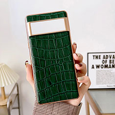 Funda Lujo Cuero Carcasa B04H para Google Pixel 6a 5G Verde