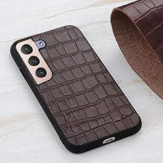 Funda Lujo Cuero Carcasa B04H para Samsung Galaxy S23 Plus 5G Marron