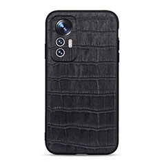 Funda Lujo Cuero Carcasa B04H para Xiaomi Mi 12 5G Negro