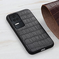 Funda Lujo Cuero Carcasa B04H para Xiaomi Redmi K40S 5G Negro