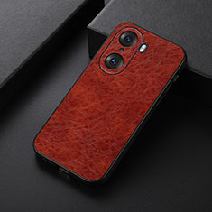 Funda Lujo Cuero Carcasa B05H para Huawei Honor 60 Pro 5G Marron