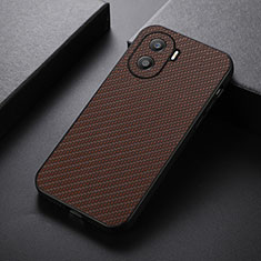 Funda Lujo Cuero Carcasa B05H para Huawei Honor X40i 5G Marron