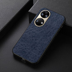 Funda Lujo Cuero Carcasa B05H para Huawei P50 Azul