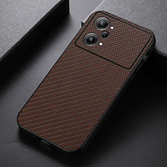 Funda Lujo Cuero Carcasa B05H para Oppo K10 Pro 5G Marron