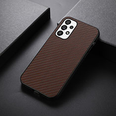 Funda Lujo Cuero Carcasa B05H para Samsung Galaxy A73 5G Marron