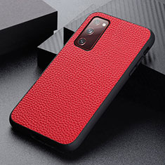 Funda Lujo Cuero Carcasa B05H para Samsung Galaxy S20 FE 4G Rojo