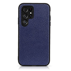 Funda Lujo Cuero Carcasa B05H para Samsung Galaxy S21 Ultra 5G Azul