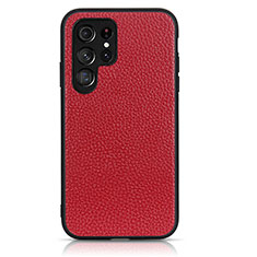 Funda Lujo Cuero Carcasa B05H para Samsung Galaxy S21 Ultra 5G Rojo