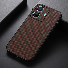 Funda Lujo Cuero Carcasa B05H para Vivo T1 5G Marron