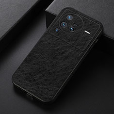 Funda Lujo Cuero Carcasa B05H para Vivo X80 Pro 5G Negro