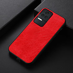 Funda Lujo Cuero Carcasa B05H para Xiaomi Redmi K50 Pro 5G Rojo